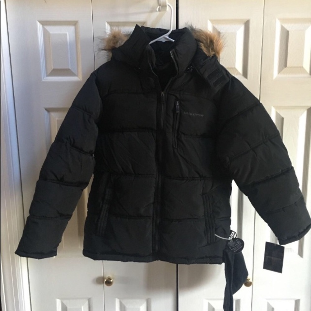 Weatherproof Big Boys Black Puffer Coat